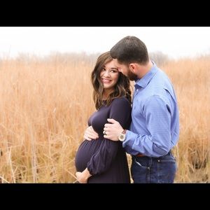 Pinkblush Dresses - Navy Long Sleeve Maternity Dress Pinkblush Dresses - Navy Long Sleeve Maternity Dress